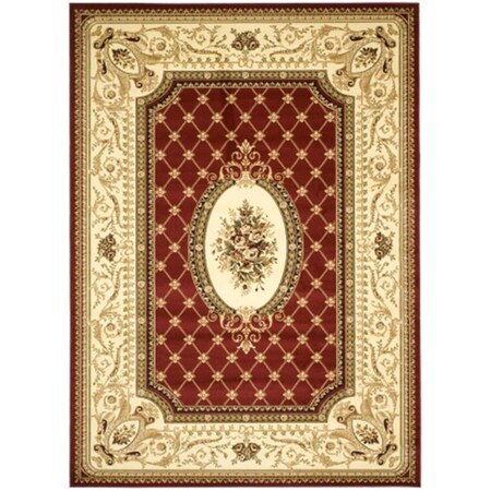 Safavieh Lyndhurst 7.75 ft. x 10.75 ft. Machine Made Large Rectangle Rug - Red-Ivory LNH223B-8